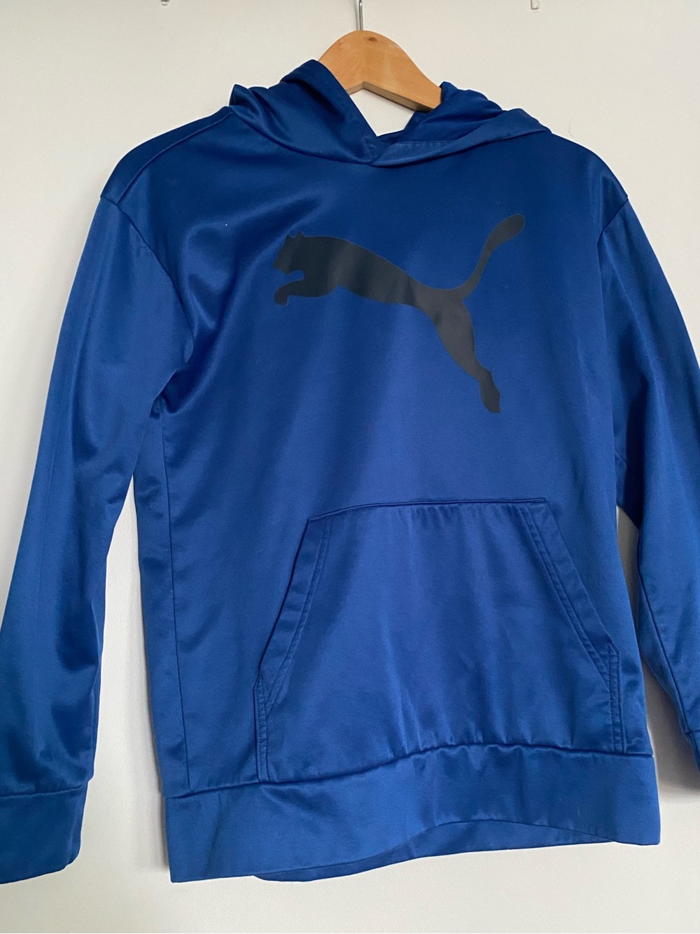 Puma size L Blue Hoodie Sweatshirt. Vintage!!